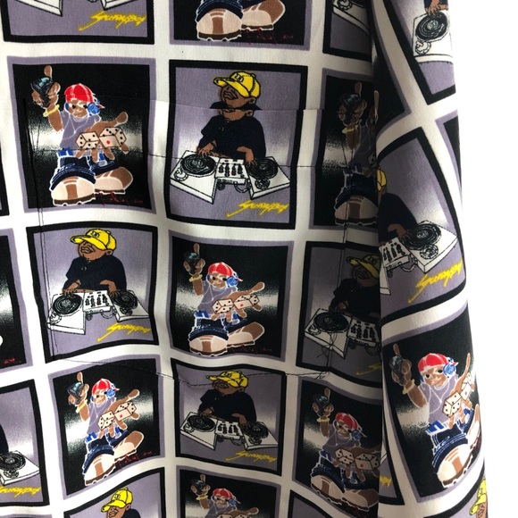 Big Boy Sunny Boy DJ Rapper Hip Hop Button Shirt L - Picture 4 of 4